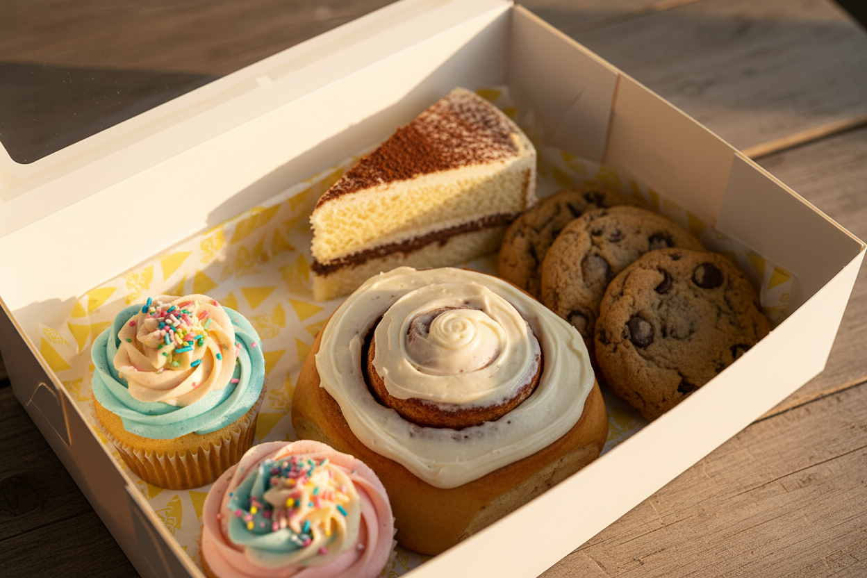 make this with a cinnamon roll, cookies, cupcakes, cake slice